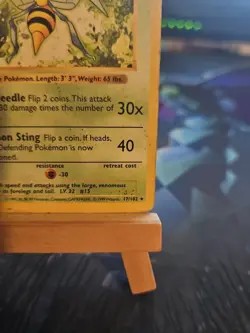 Beedrill Shadowless Base Set 17/102 WOTC 1999 Pokemon Card DMG - Image 4