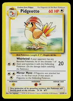Pokemon Card - Pidgeotto Base Set 22/102 Rare - Image 1