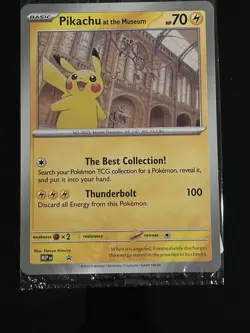Pikachu At The Museum, Pokemon X Natural History Museum Sealed Jumbo Card - Image 1