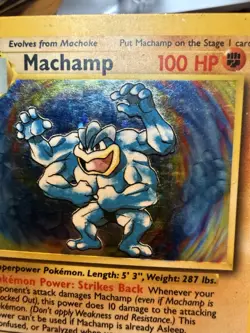 Pokemon TCG Machamp Base Set 8/102 Holo 1st Edition LP/ Holo Rare (card #1) - Image 2