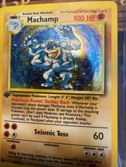 Pokemon TCG Machamp Base Set 8/102 Holo 1st Edition LP/ Holo Rare (card #1) - Image 5