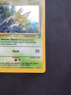 Pokemon Cards: Base Set 2 Rare Holo: Scyther 17/130 - Image 5