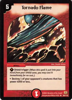Duel Masters Tornado Flame #88/110 Spell Card 2004 Wizards - Shield Trigger - Image 1