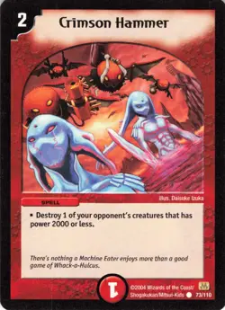 Duel Masters Crimson Hammer #73/110 Spell Card 2004 Wizards - Destroy 2000 Power - Image 1