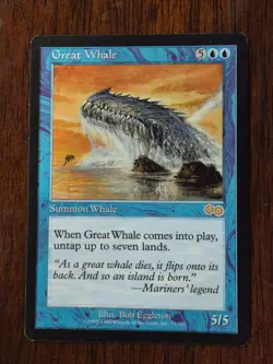 mtg magic the gathering, Great whale. urza's saga - Image 1