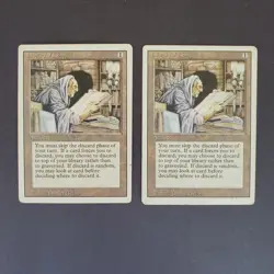 MTG Magic the Gathering Library of Leng Revised Edition x2 HP Heavy Play - Image 1