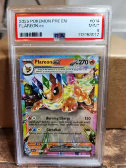 Pokemon - Prismatic Evolutions - Flareon ex #14 Surprise Box Stamped - PSA9 - Image 1