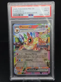 2025 Pokemon Pre En Flareon ex Surprise Box Exclusive #014 Mint PSA 9 - Image 1
