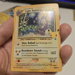 Light Toxtricity Pokemon SWSH137 Black Star Promo Holo with HD Swirl - Image 1