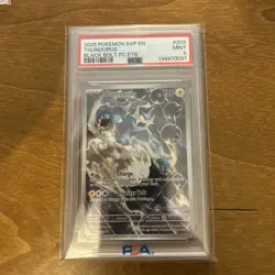 2025 POKEMON SVP EN-SV BLACK STAR PROMO #209 THUNDURUS BLACK BOLT PC ETB PSA 9 - Image 1