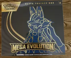 Pokemon Mega Evolution 2025 Lucario ETB Elite Trainer Box Sealed - Image 1