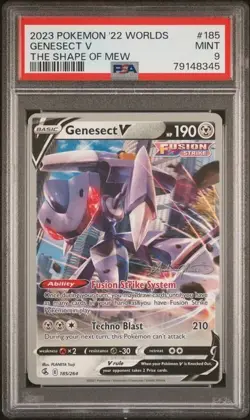 Genesect V (The Shape of Mew) Pokemon World Championships 2022 Decks #185 PSA 9 - Image 1