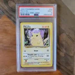 Vintage Pokemon Game Base Set 1999-2000 Pikachu 4th print 58/102 PSA 9 Mint - Image 3