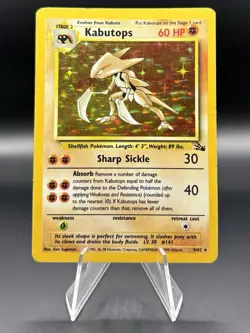 Kabutops - 9/62 - Pokemon Fossil Unlimited Holo Rare MP - Image 1