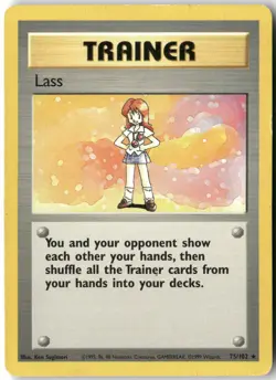 Lass, Pokemon Base Set Rare, 075/102 MP - Image 1