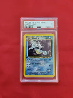 Pokemon: Kingdra #8/111 1st Edition Neo Genesis 2000 Holo - Vintage PSA 5 - D6 - Image 1