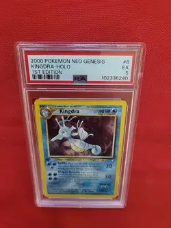Pokemon: Kingdra #8/111 1st Edition Neo Genesis 2000 Holo - Vintage PSA 5 - D6 - Image 5