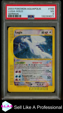 LUGIA-HOLO GERMAN POKEMON AQUAPOLIS 2003 149 PSA 3 - Image 1
