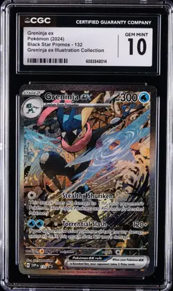 2024 POKEMON BLACK STAR PROMOS #132 GRENINJA EX CGC 10 GEM MINT - Image 1