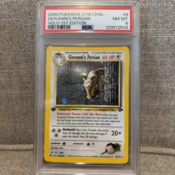 Pokemon 2000 Gym Challenge #8 Giovanni's Persian Holo 1st Edition PSA 8 - Image 1