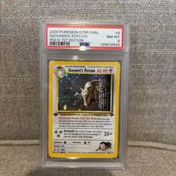 Pokemon 2000 Gym Challenge #8 Giovanni's Persian Holo 1st Edition PSA 8 - Image 2