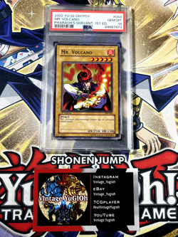 Yugioh PSA 10 Mr. Volcano PSV-044 1st Edition Common - Image 1