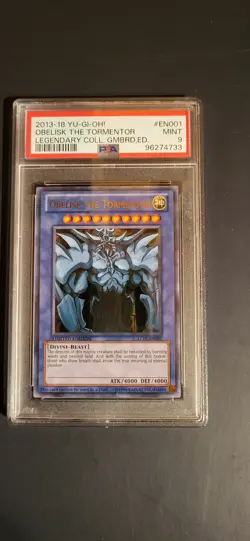 YU-GI-OH! LEGENDARY COLLECTION EDITION #EN001 OBELISK THE TORMENTOR PSA 9 - Image 1