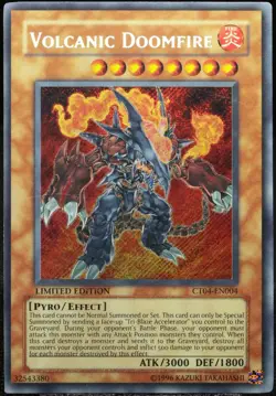 Yu-Gi-Oh! Volcanic Doomfire CT04-EN004 Secret Rare LTD [EX-NM] American| EN 2007 - Image 1
