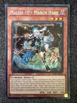 Yugioh Maliss P March Hare ALIN-EN023 Secret Rare 1st Edition NM - Image 1
