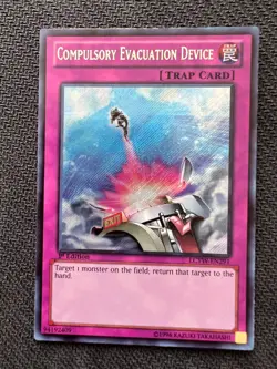Yugioh Compulsory Evacuation Device 1st Edition Secret Rare LCYW-EN291 LP (B) - Image 1
