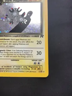 Pokemon Cards: Team Rocket Rare Holo: Dark Magneton 11/82 - Image 5