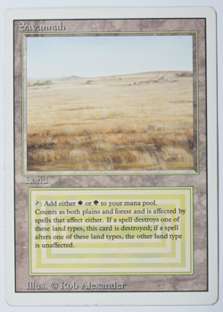 Savannah Magic Card Dual Land Revised MTG Reserved List - Image 1