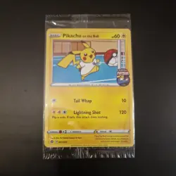 Sealed - Pikachu On the Ball Pokemon Card, 001/005, Fustal Football Promo - Image 1
