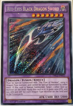 Red-Eyes Black Dragon Sword *Secret Rare* DRL2-EN012 1st Edition YuGiOh Card - Image 1