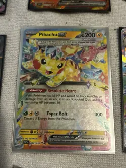 Pokemon TCG Pikachu ex Tera Holo SSP 057/197 English Card Nintendo GAME FREAK - Image 1
