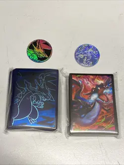 New Pokemon TCG Phantasmal Flames UPC Sealed Card Sleeves + Coins - Image 1