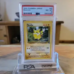Pokemon Pikachu Red Cheeks Card Jungle Set 60/64 WOTC PSA 8 - Image 1