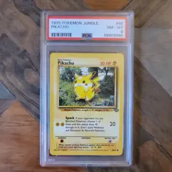 Pokemon Pikachu Red Cheeks Card Jungle Set 60/64 WOTC PSA 8 - Image 3