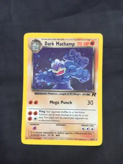 Pokemon Cards: Team Rocket Rare Holo: Dark Machamp 10/82 - Image 1