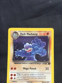 Pokemon Cards: Team Rocket Rare Holo: Dark Machamp 10/82 - Image 2