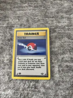 Pokemon TCG Jungle Poke Ball 64/64 Regular Card, 1st Edition Trainer - Image 1