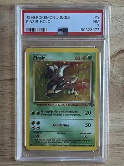 Pokemon TCG Pinsir Holo Rare Card 9/64 Jungle Set Unlimited PSA Graded Near Mint - Image 1