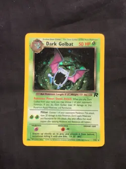 Pokemon Cards: Team Rocket Rare Holo: Dark Golbat 7/82 - Image 1