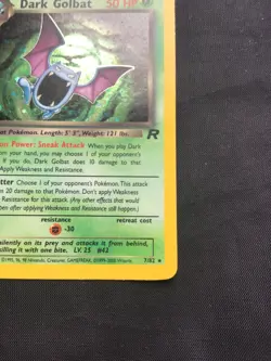 Pokemon Cards: Team Rocket Rare Holo: Dark Golbat 7/82 - Image 5