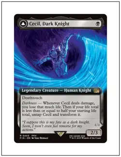 1x Cecil, Dark Knight, Extended Art, Final Fantasy, Magic MTG NM - Image 1