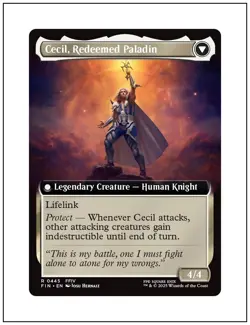 1x Cecil, Dark Knight, Extended Art, Final Fantasy, Magic MTG NM - Image 2