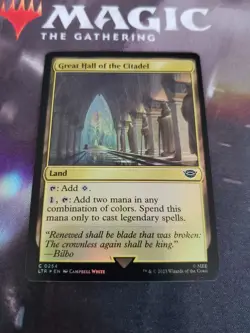 Mtg. 2x Great Hall of the Citadel. Foil. The Lord of the Rings. Pack Fresh - Image 1