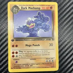 Pokemon TCG Dark Machamp Team Rocket 27/82 Non-Holo Rare 1st Edition NM - Image 1