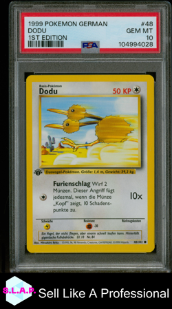 DODU 1ST EDITION POKEMON GERMAN 1999 48 PSA 10 - Image 1