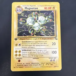 Magneton 26/62 Fossil 1st Edition Rare Pokemon Non Holo - Image 1